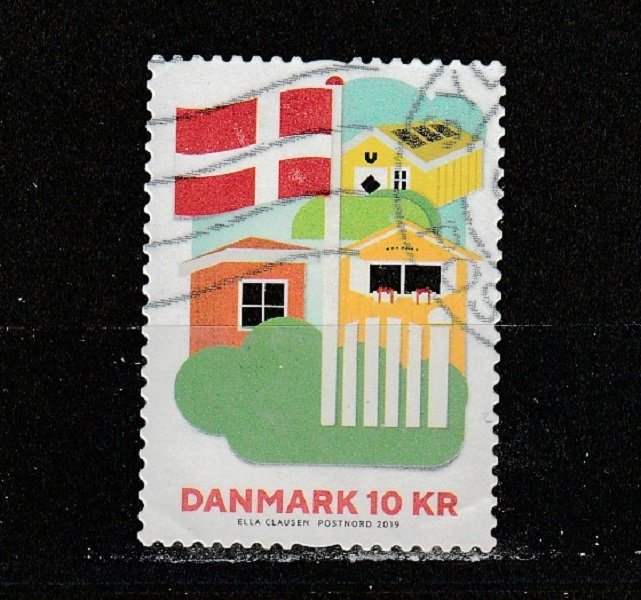 Denmark  Scott#  1822  Used  (2019 Danish Flag, 800th Anniversary)