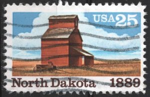 SC#2403 25¢ North Dakota Statehood (1989) Used