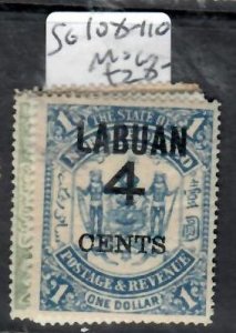 LABUAN ARMS     4C/25C-4C/$1.00     SG 108-110     MOG    P0529C H