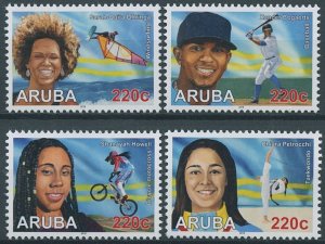 Aruba Sports Stamps 2019 MNH Windsurfing Baseball Taekwondo Motocross 4v Set 