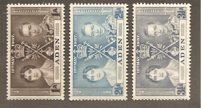 Aden  Scott #13-15  Mint NH  Scott CV $3.00