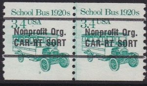 2123a School Bus Coil Pair MNH