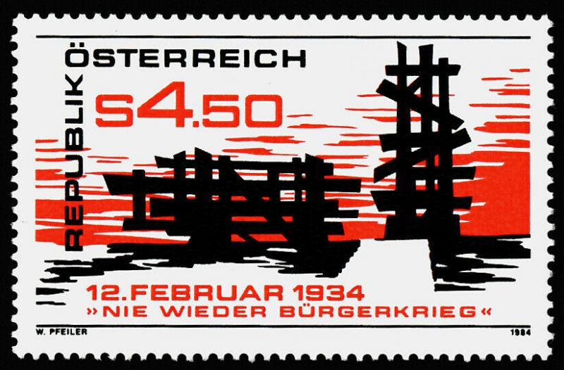 Austria 1266 MNH Memorial to 1934 Uprising