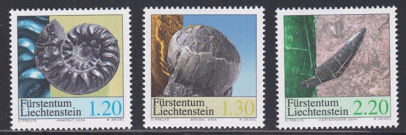Liechtenstein # 1302-1304, Fossils, NH, 1/2 Cat.