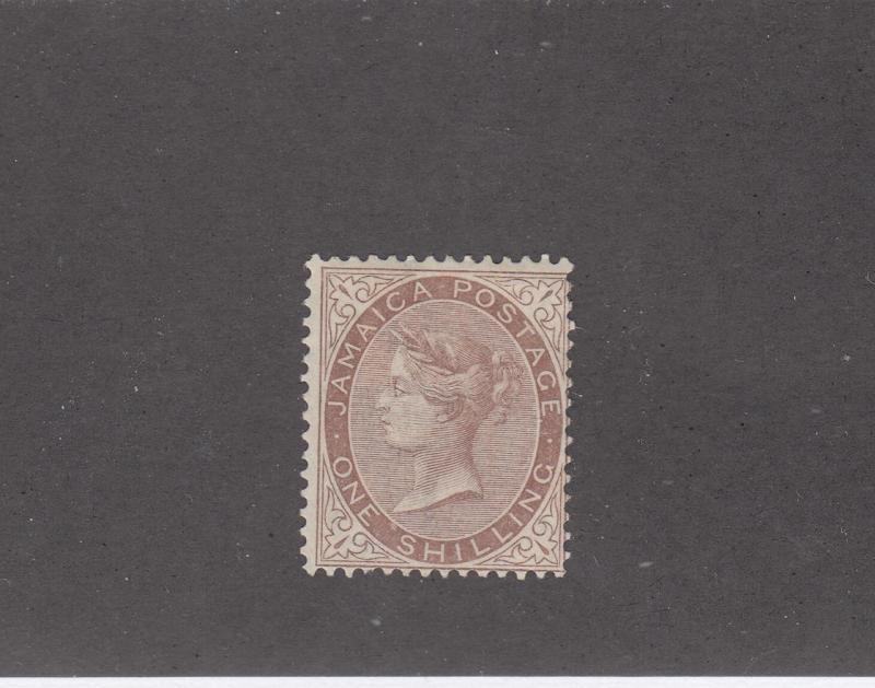 JAMAICA # 12 MH QUEEN VICTORIA 1sh CAT VALUE $27.50