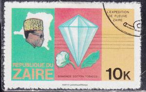 Zaire 905 USED 1979 President Mobotu, Map, Diamond