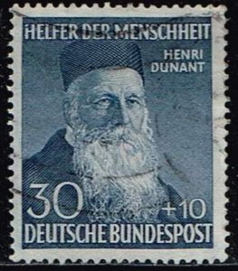 Germany 1952,Sc.#B330 used, Welfare, Henri Dunant (1828-1910)