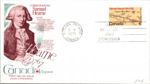 Canada 1971 FDC - Commemorating Samuel Hearne - Ottawa, Ont - J9053