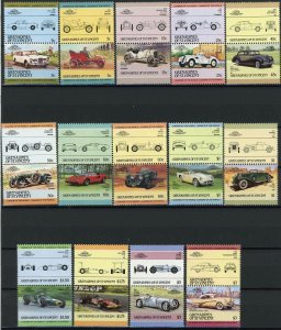 Mercedes-Benz BMW Lamborghini Serie Set of 14 Blocks of 2 Stamps MNH