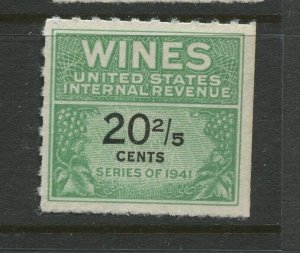 RE187  Wines Revenue Unused Stamp BX5107