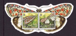 Pitcairn Is.-Sc#651a- id12-unused NH  sheet-Insects-Moths-2007-