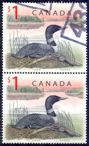 Canada 1998 Birds Ducks Mi.1725 pair Used