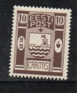 Estonia Sc B36 1938 Baltiski Arms Charity stamp mint