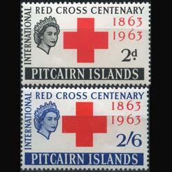 PITCAIRN 1963 - Scott# 36-7 Red Cross Cent. Set of 2 NH