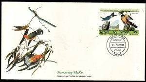 Audubon's Birds of the World #85a-Nevis-Prothonotary Warbler-Belted Kingfisher-