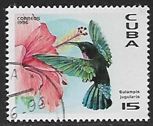 Cuba # 3749 - Purple-throated Carib - unused CTO.....{Z20}