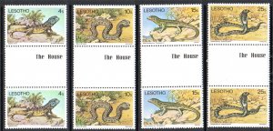 LESOTHO 270-3 MNH PAIRS SCV $5.40 BIN $3.25 REPTILES