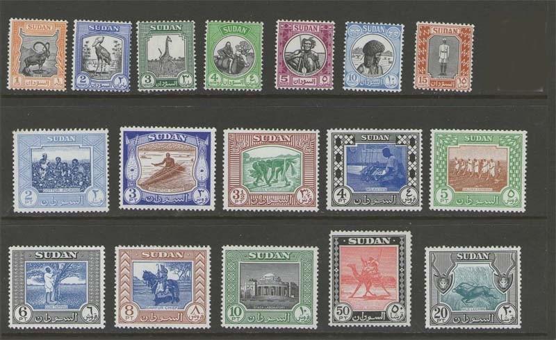 Sudan C & C 1951 set Sc 98-114 MLH