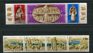 Hungary 1961/82 Mi 1789-2 3587-2a View Prague Vatican Capale Strips MNH 6863