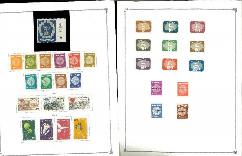 Israel 1948-1999 M & U Hinged on Scott International Pages