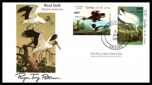 Ivory Coast C93-C96 Birds Set of Two U/A FDC