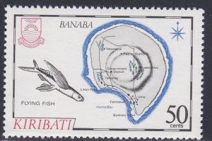 Kiribati # 439, Map of Banaba Island, NH