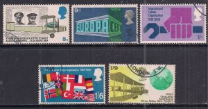 GB 1969 QE2 Set Anniversaries used SG 791 - 795 ( K1316 )