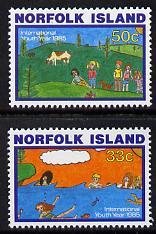 NORFOLK ISLAND - 1985 - Int. Youth Year - Perf 2v Set - Mint Never Hinged