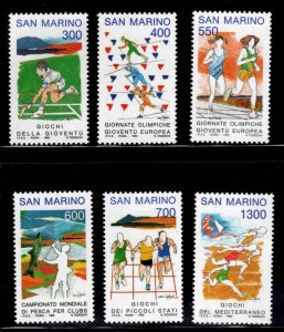 San Marino Scott 1273-1278 MNH**  Sports stamp  set