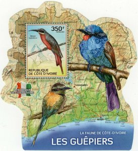 Bee-eaters Stamp Birds Merops Malimbicus Souvenir Sheet MNH #1560