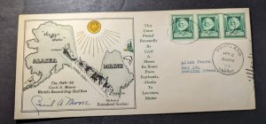 1951 USA First Day Cover Portland ME to Bowling Green FL Cecil A Moore Signed