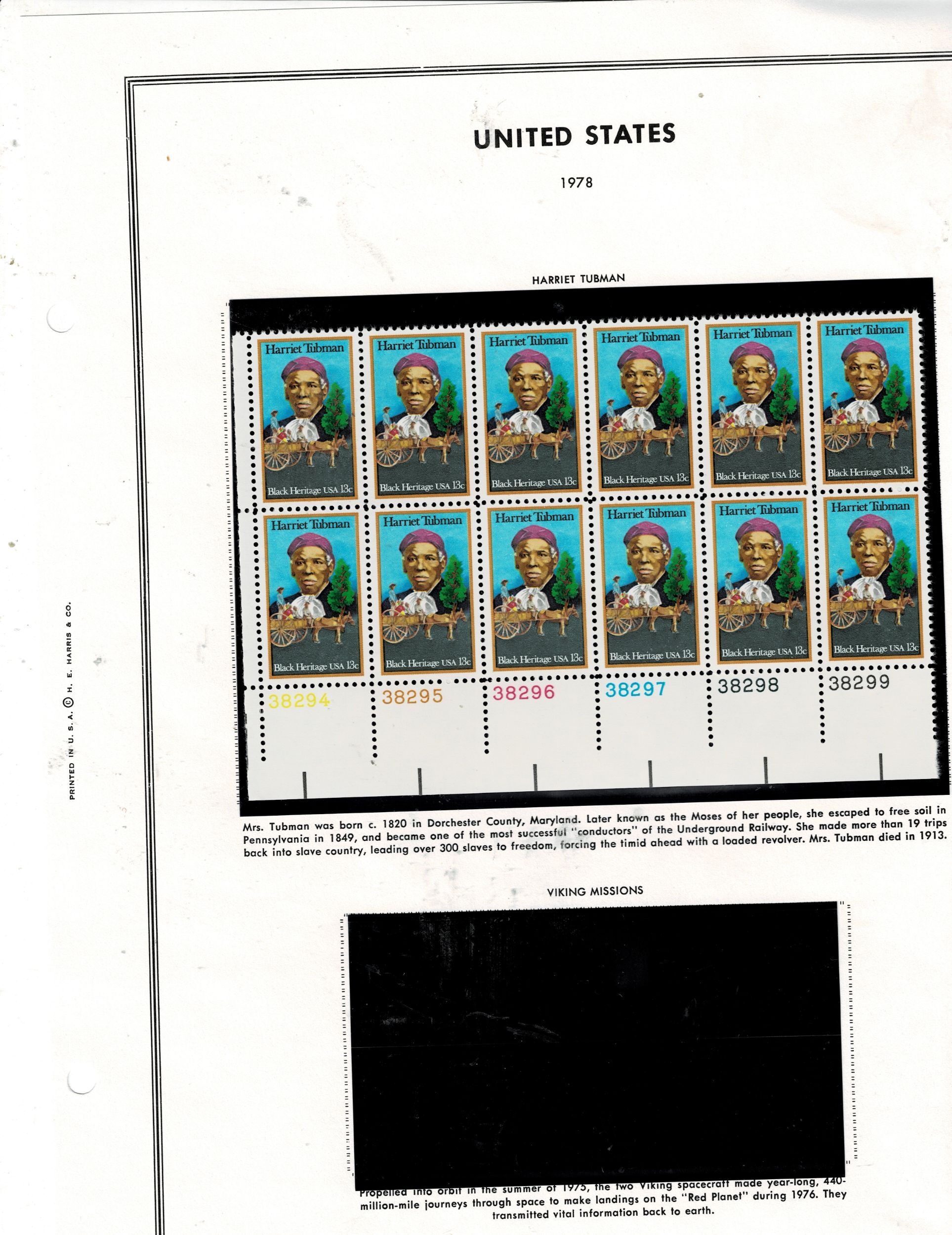 Harriet Tubman 13c US Postage Plate Block #1744 VF MNH | United States ...