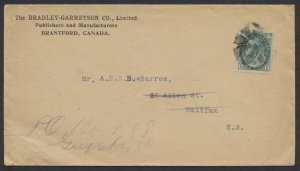 Canada Printed Matter Rate CC Cover #75 1c Numeral Brantford to Halifax Redirect