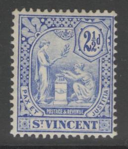 ST.VINCENT SG97 1907 2½d BLUE MTD MINT