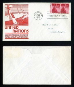 # 907 First Day Cover addressed with Anderson cachet dated 1-14-1943