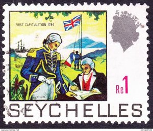 SEYCHELLES 1973 QEII 1R Multicoloured SG274a FU