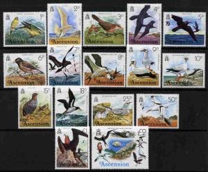 Ascension 1976 Birds definitive set complete 16 values un...