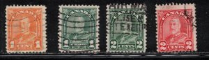 CANADA Scott # 162-5 Used - KGV Arch Issue