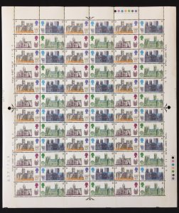 GB 1969 Architecture Cathedrals Sheet Folded MNH (72 Stamps) (B2263