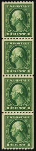 441, Mint VF NH 1¢ Coil Strip Of Four -- VERY FRESH