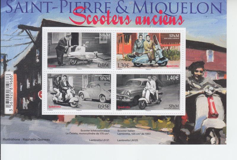 2018 St Pierre & Miquelon Scooters MS4 (Scott 1064) MNH