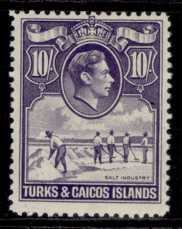 TURKS & CAICOS ISLANDS GVI SG205, 10s bright violet, LH MINT. Cat £32.