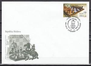 Moldova, Scott cat. 525. 37th Chess Olympiad issue. First day cover. ^