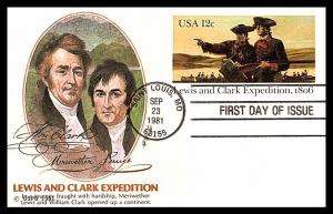 #UX91 Lewis and Clark Post Card - Fleetwood Cachet 18EV
