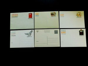 Sweden Postal Stationary, 5 Postal Cards,3 cancelled aerograms, 1 stamped envel
