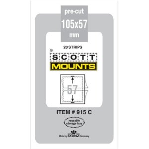 Scott/Prinz Pre-Cut Plate Block, FDC, Postal Card Stamp Mounts 105x57 #915 Clear