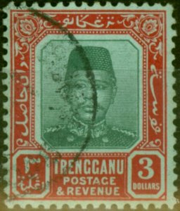 Trengganu 1915 $3 Green & Red-Green SG16 V.F.U