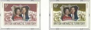 British Antarctic Territory - QEll Silver Wedding Sc 43-44