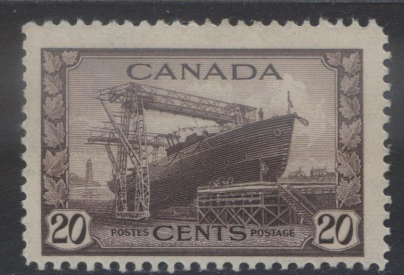 Canada - Scott 260 - Corvette- 1942 - MH - Single 20c Stamp