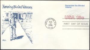 #U600 Blinded Veterans Bazaar FDC